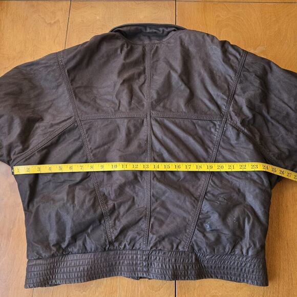 Boulder Ridge Vintage Men's Leather Bomber Moto Coat Jacket Brown Size Medium - Picture 5 of 10